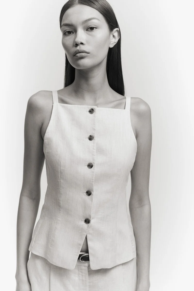 H&M Linen-blend waistcoat